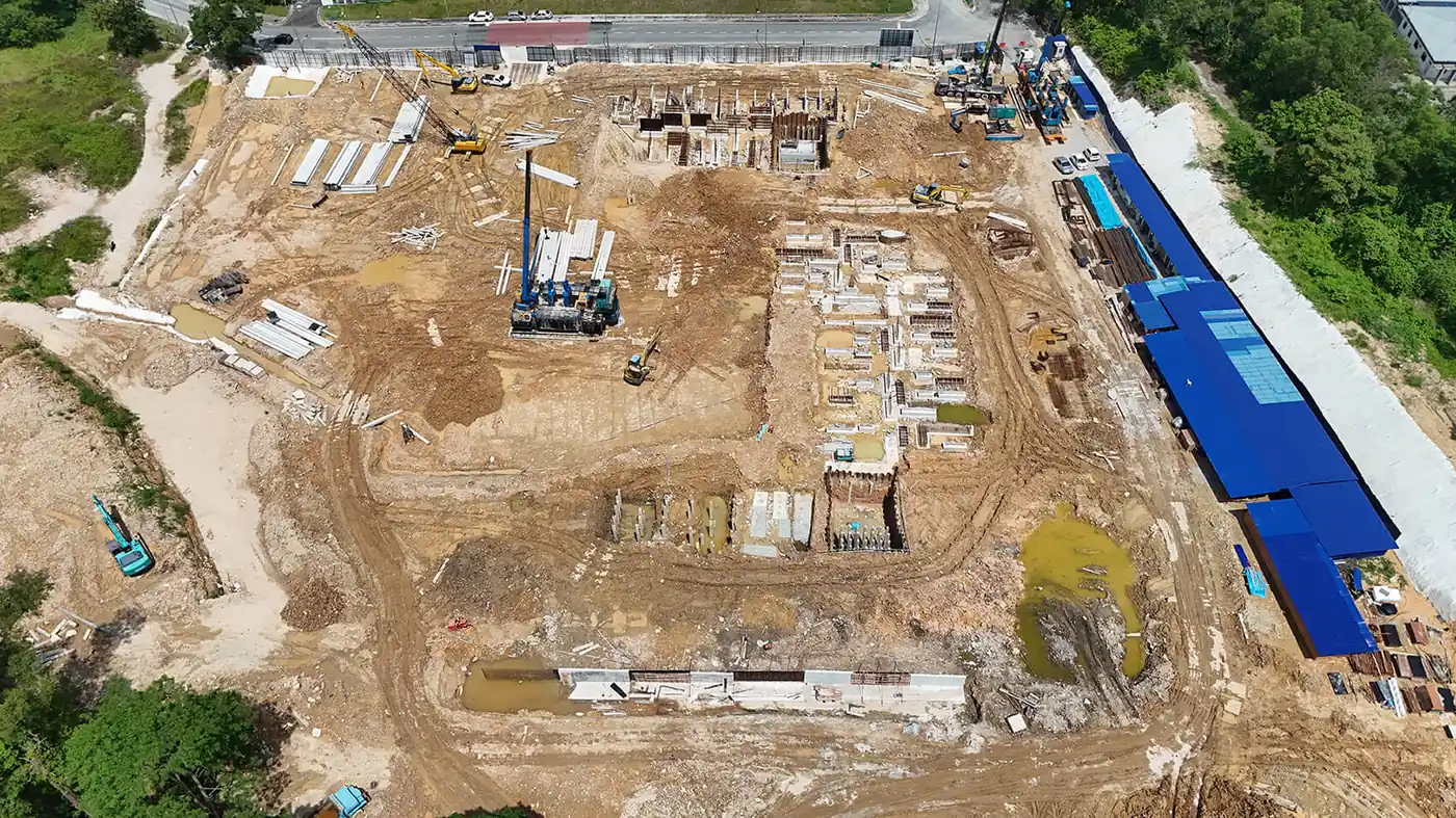 Amberwood Resort Residences construction progress photograph, June 2026
